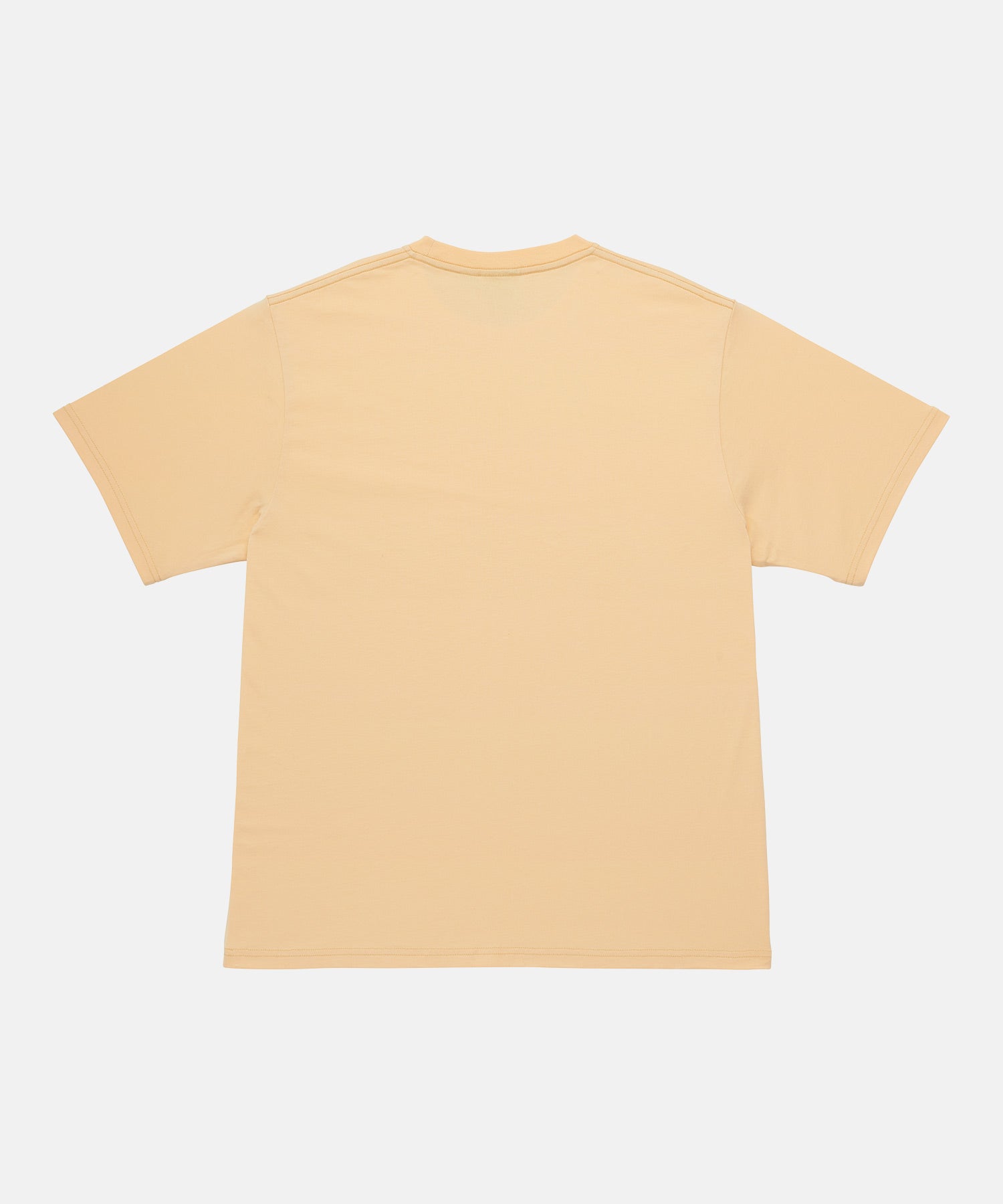 Back view of a Gramicci mango colored One Point Tee against a light-tone background.