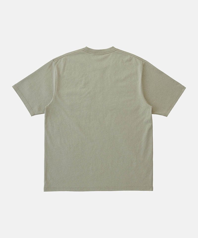 Back view of a Gramicci beige One Point Tee against a light-tone background.