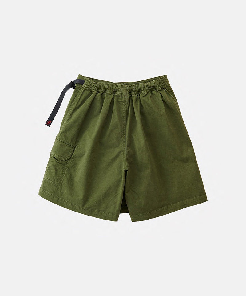 Back view of a Gramicci G-Skort in the color olive on a light-tone background.