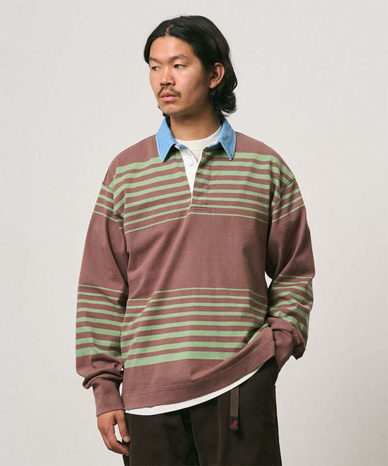 Gramicci Langdon Rugby Shirt Color: PEPPERCORN