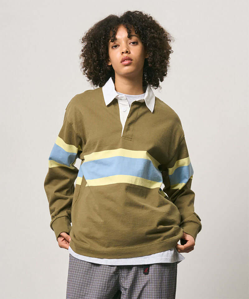 Gramicci Langdon Rugby Shirt Color: WINTER OLIVE