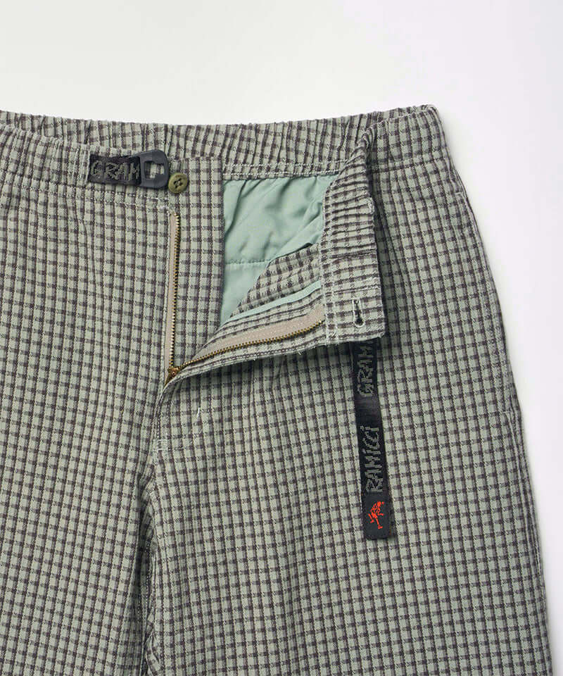Gramicci Dobby Plaid Gramicci Pant Straight Fit Color: STONE