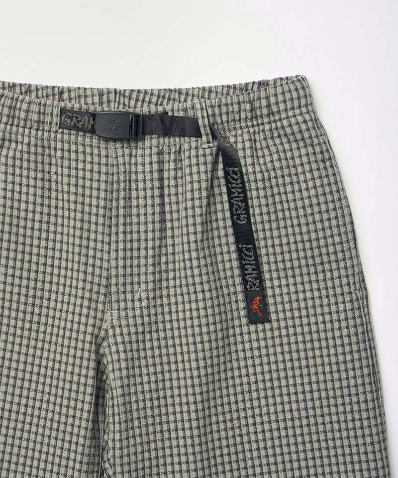 Gramicci Dobby Plaid Gramicci Pant Straight Fit Color: STONE
