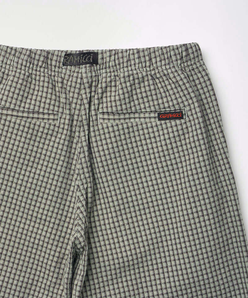 Gramicci Dobby Plaid Gramicci Pant Straight Fit Color: STONE