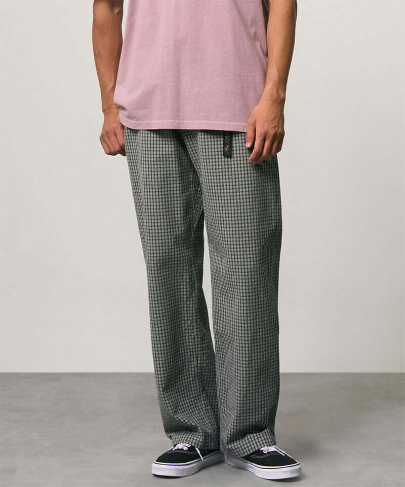 Gramicci Dobby Plaid Gramicci Pant Straight Fit Color: STONE