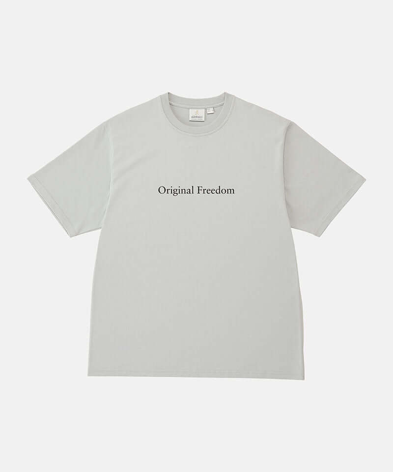 Gramicci mist colored Vase Tee against a light-tone background.