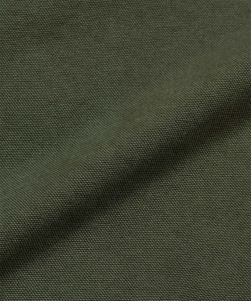 Gramicci moss green Taos Canvas Jacket fabric swatch.