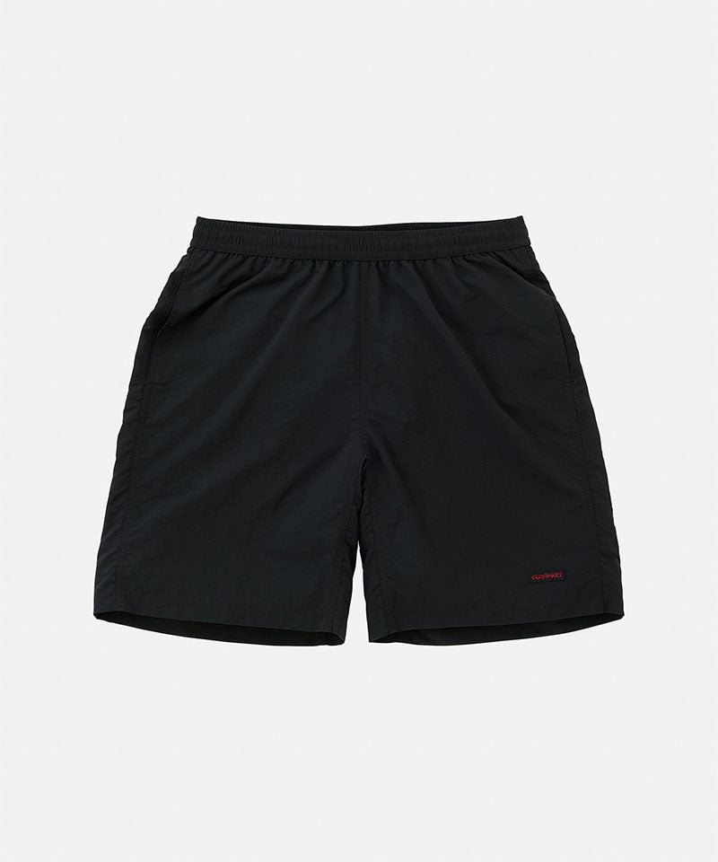 Black shorts on a light gray background