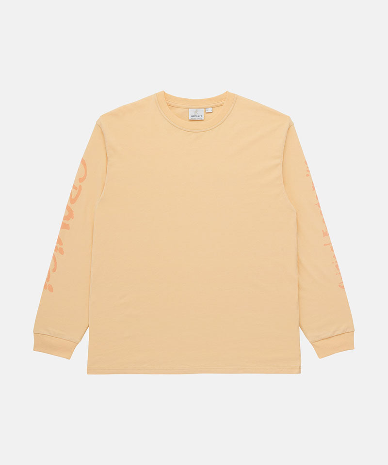 Beige long-sleeve shirt on a white background