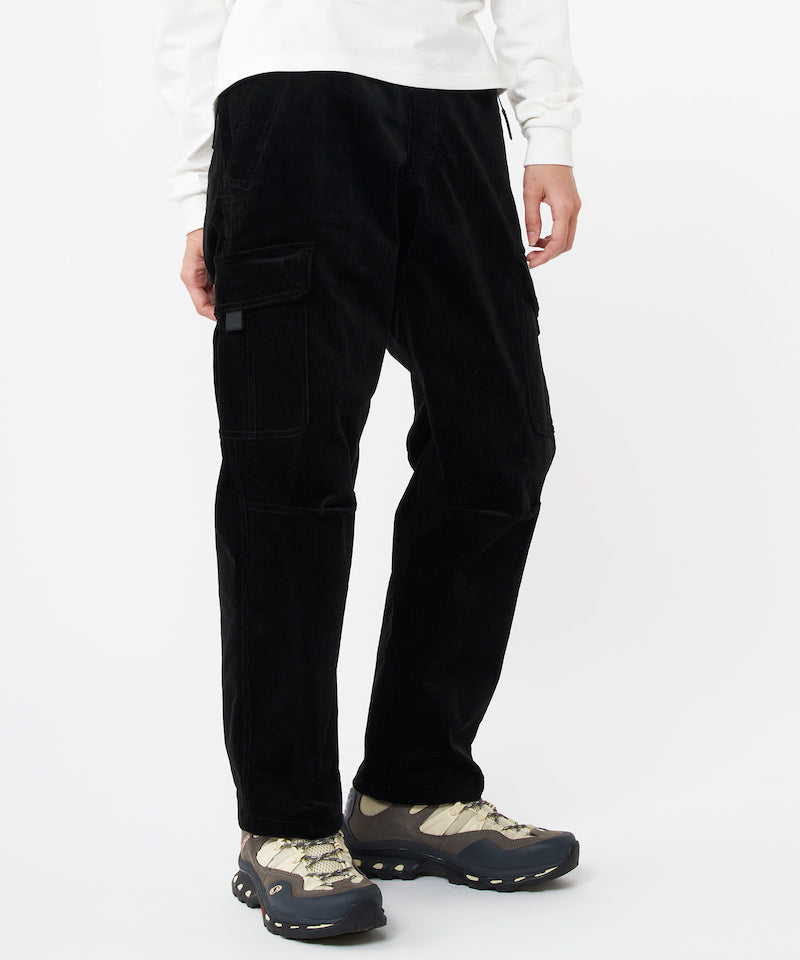 Charcoal Corduroy Chinos with White and Brown Low Top Sneakers