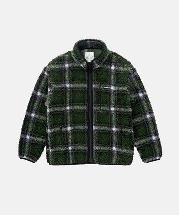 Shadow Plaid Sherpa Jacket