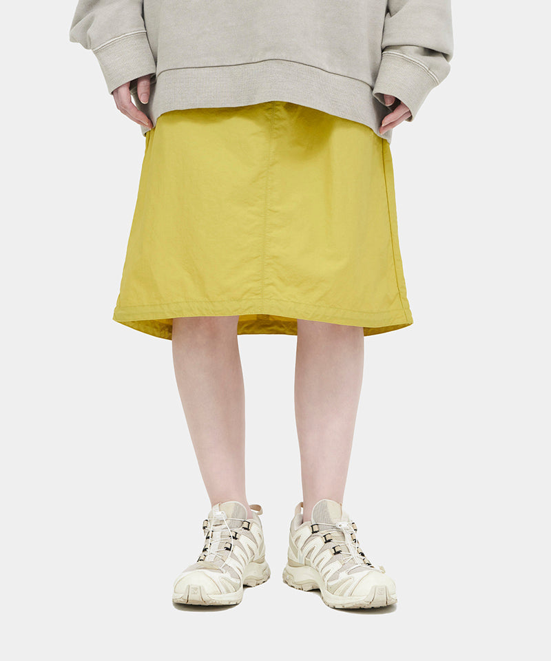 Nylon Packable Midi Skirt
