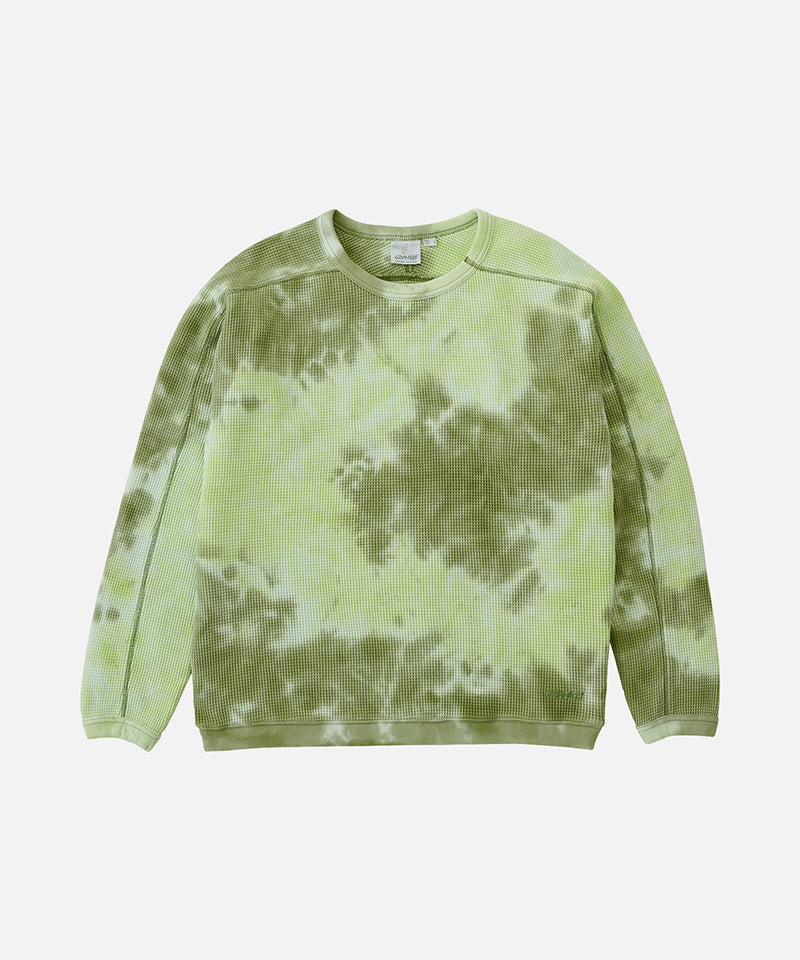 トップス charbon PIGMENT DYE WAFFLE NO-SLEEVE Waffle Crew – Gramicci