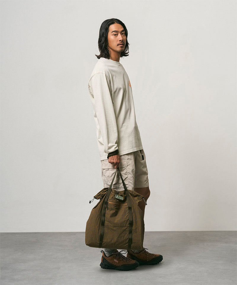 Gramicci Utility Tote Bag Color: BROWN CHECK