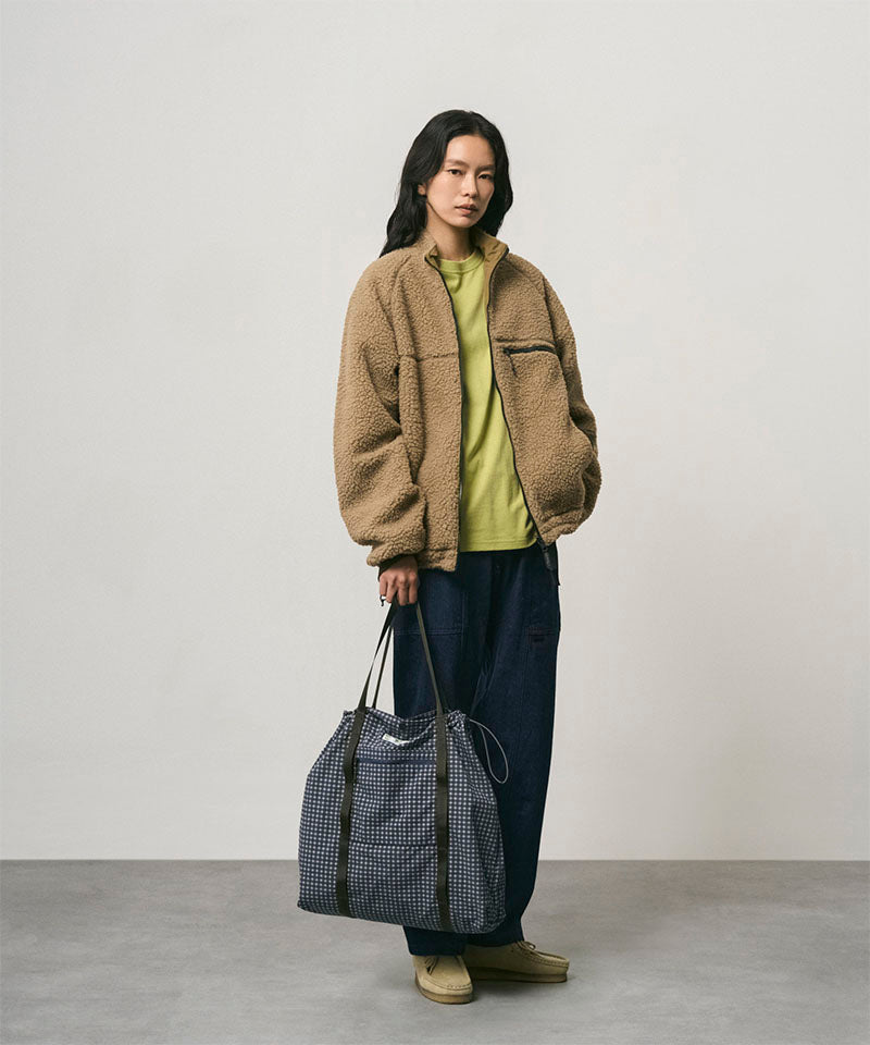 Gramicci Utility Tote Bag Color: NAVY CHECK