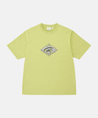 Gramicci sweet pea colored Flames Tee with a graphic against a light-tone background.