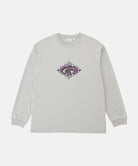 Gramicci mist colored Flames Long Sleeve Tee with a graphic against a light-tone background.