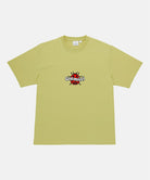 Gramicci sweet pea colored Ladybug Tee with colorful graphic against a light-tone background.