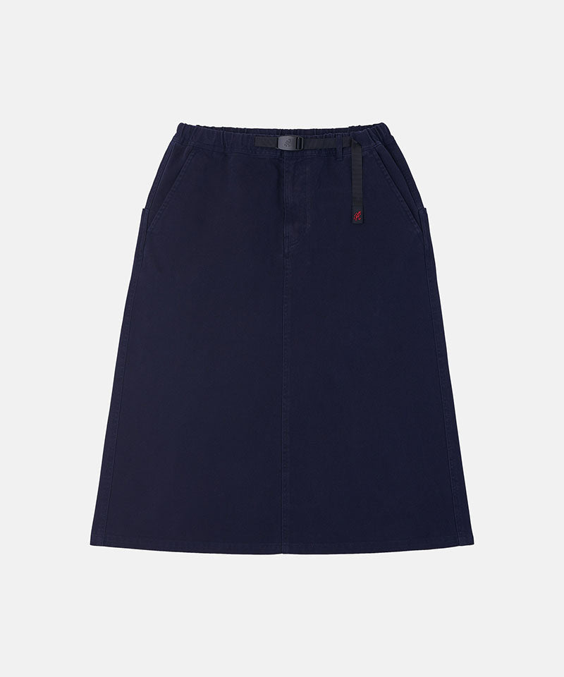 Ink colored Gramicci Venture Skirt against a light-tone background.