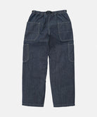 Back view of the Japanese Chambray Rock Slide Pant in navy against a light-tone background.