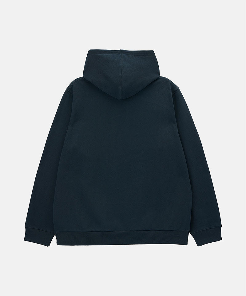 Black hoodie on a light gray background