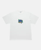 Gramicci white Blueberry Tee with a  graphic against a light-tone background.
