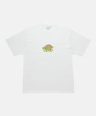 Gramicci white Turtle Tee with a turtle graphic against a light tone background.
