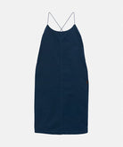Gramicci Women's Woven Milton Dress in the color dark navy on a light-tone background.
