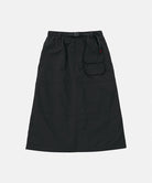 Black skirt with a pocket on a light gray background