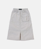 Light gray skirt with a front pocket on a white background