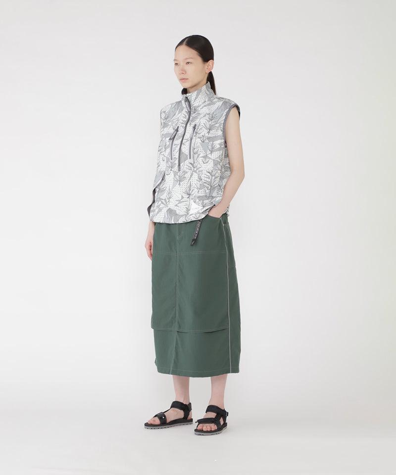 and wander×GRAMICCI brushed vest ジップベスト Gramicci x and wander Brushed Nylon Vest in Charcoal Curated at