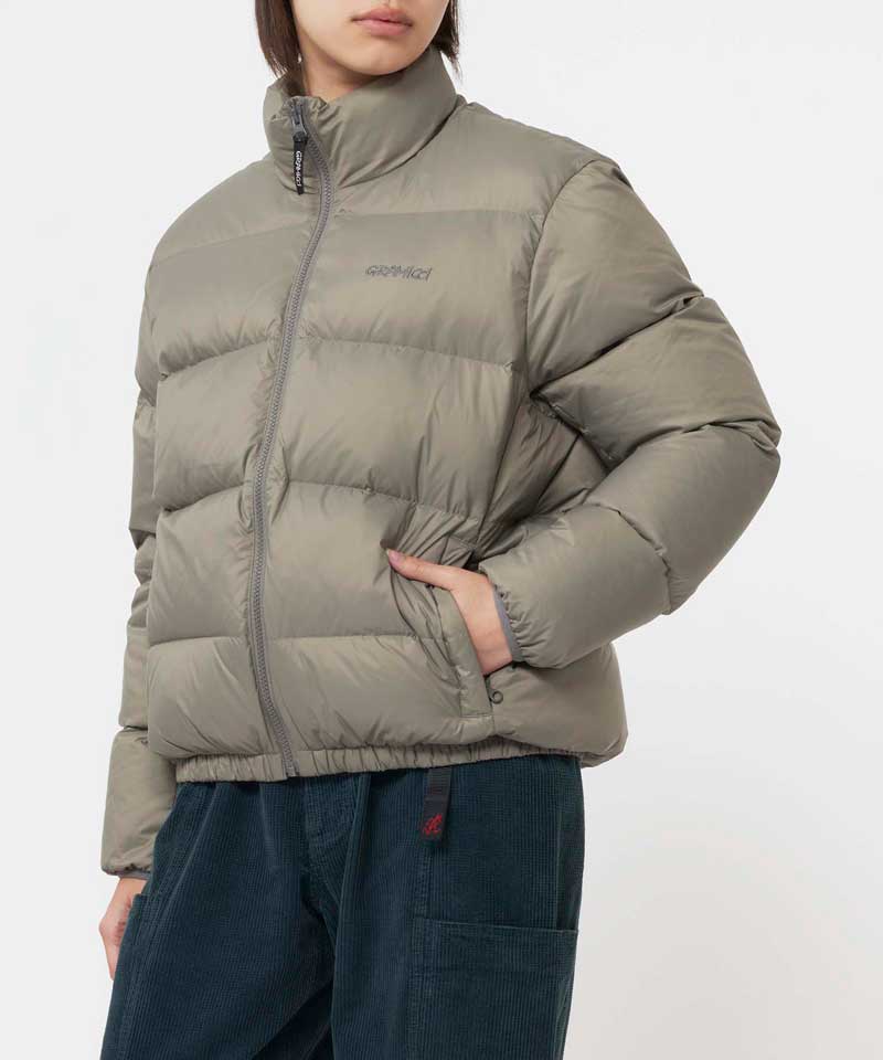 Khaki Camo Cropped Puffer Jacket
